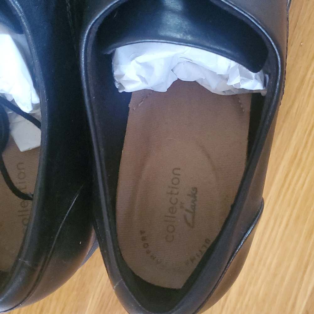 Clarks Sharon Noel lace up Oxford size 8.5. Black leather - Picture 4 of 7